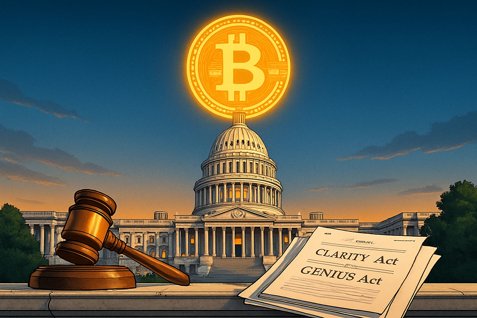 milestone! The United States passes three cryptocurrency bills: GENIUS stable currency, Clarity regulation, and anti-CBDC law sent to Trump for signature